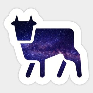 Galaxy Cow Sticker